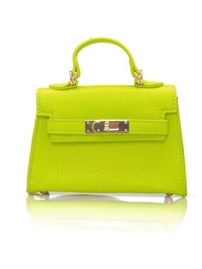 Neon Lime Top-Handle Satchel Handbag